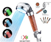 Color change shower head with filter