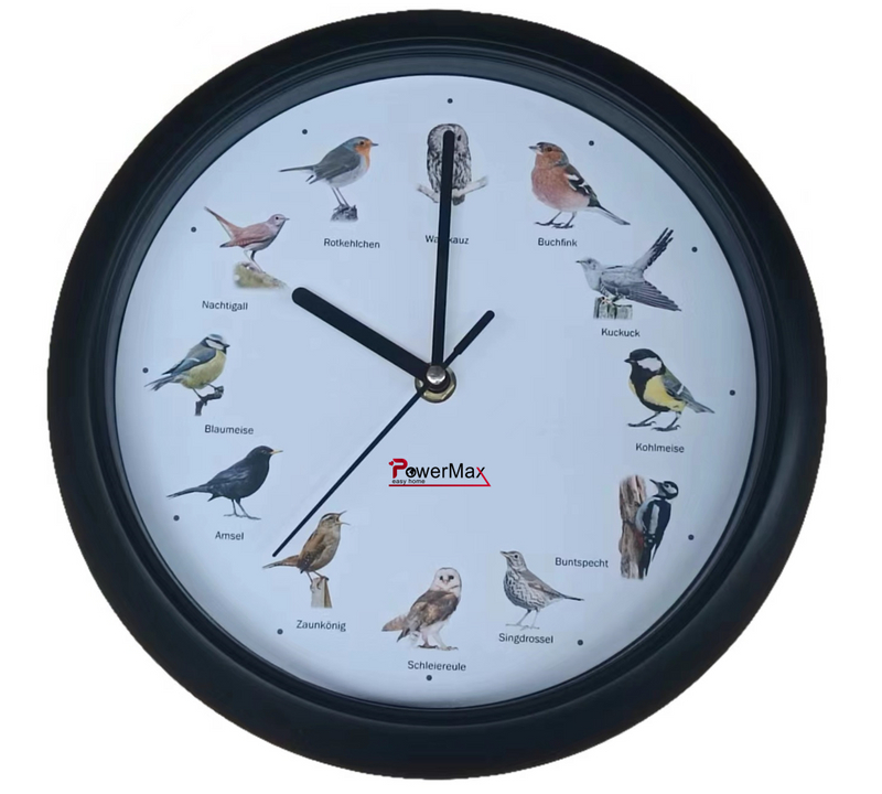 Wall Clock with 12 Birds / Animal Sounds