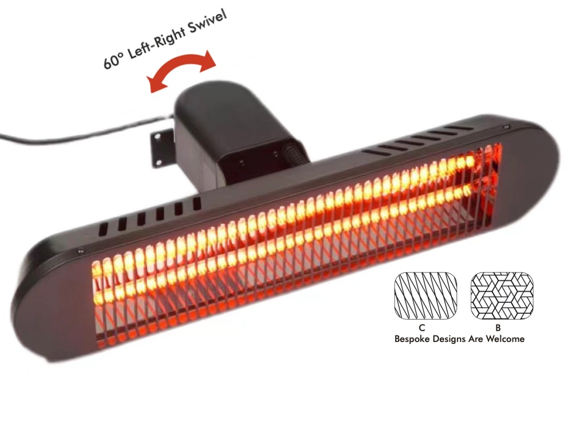 Wall-mounted Patio Heater with Oscillation Function