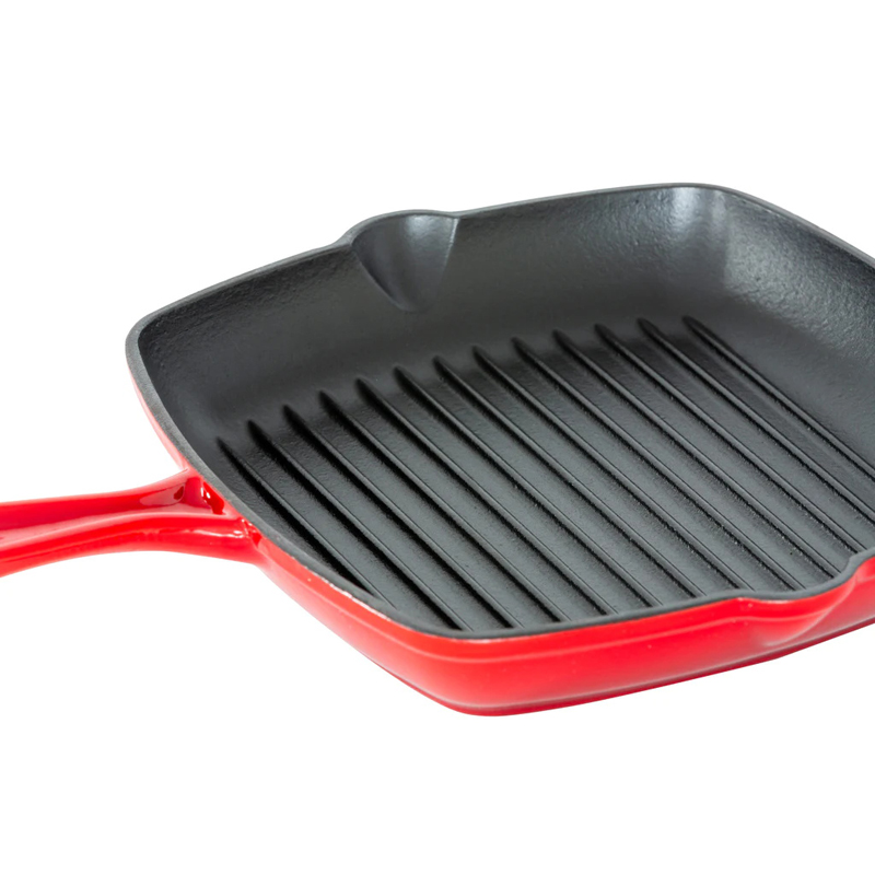 Enamelled Cast Iron Square Grill Pan