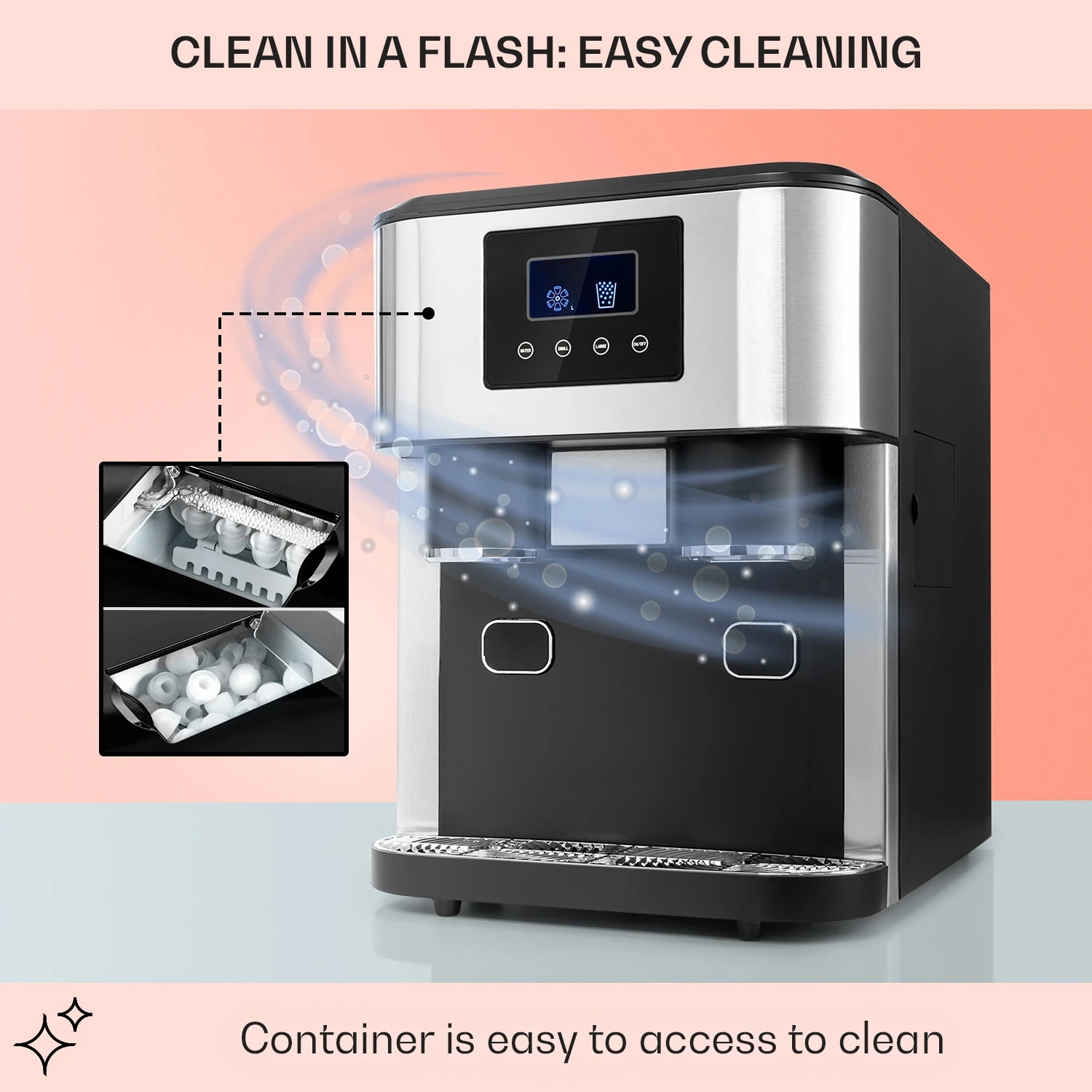 Bullets/Crushed Ice/Cold Water 3-in-1 Ice Maker 