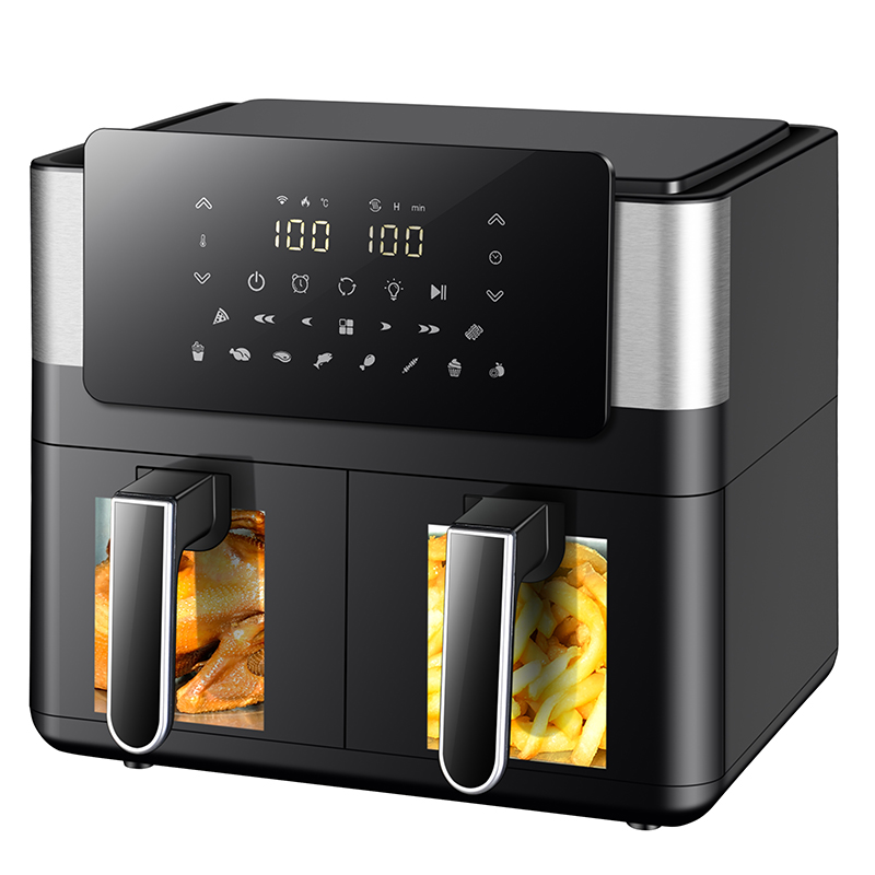 9L Dual Air Fryer With Visible Window